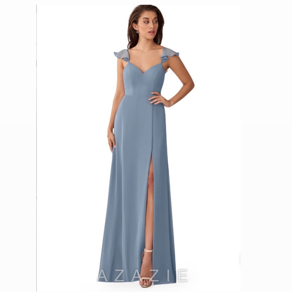 AZAZIE Everett - Dusty blue bridesmaid dress